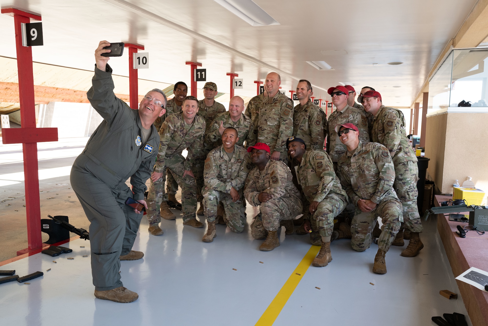 Airmen taking selfie