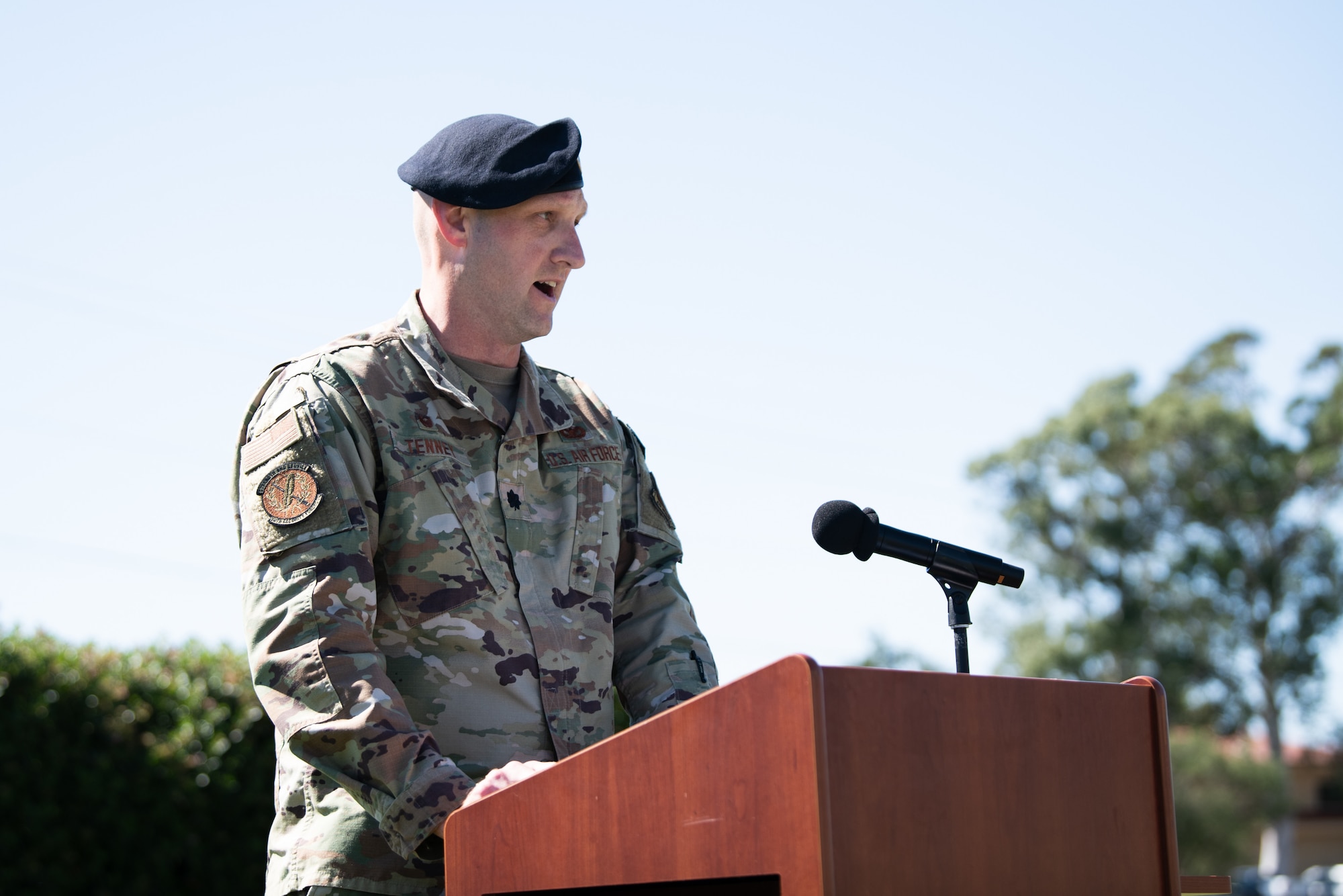 commander giving speech