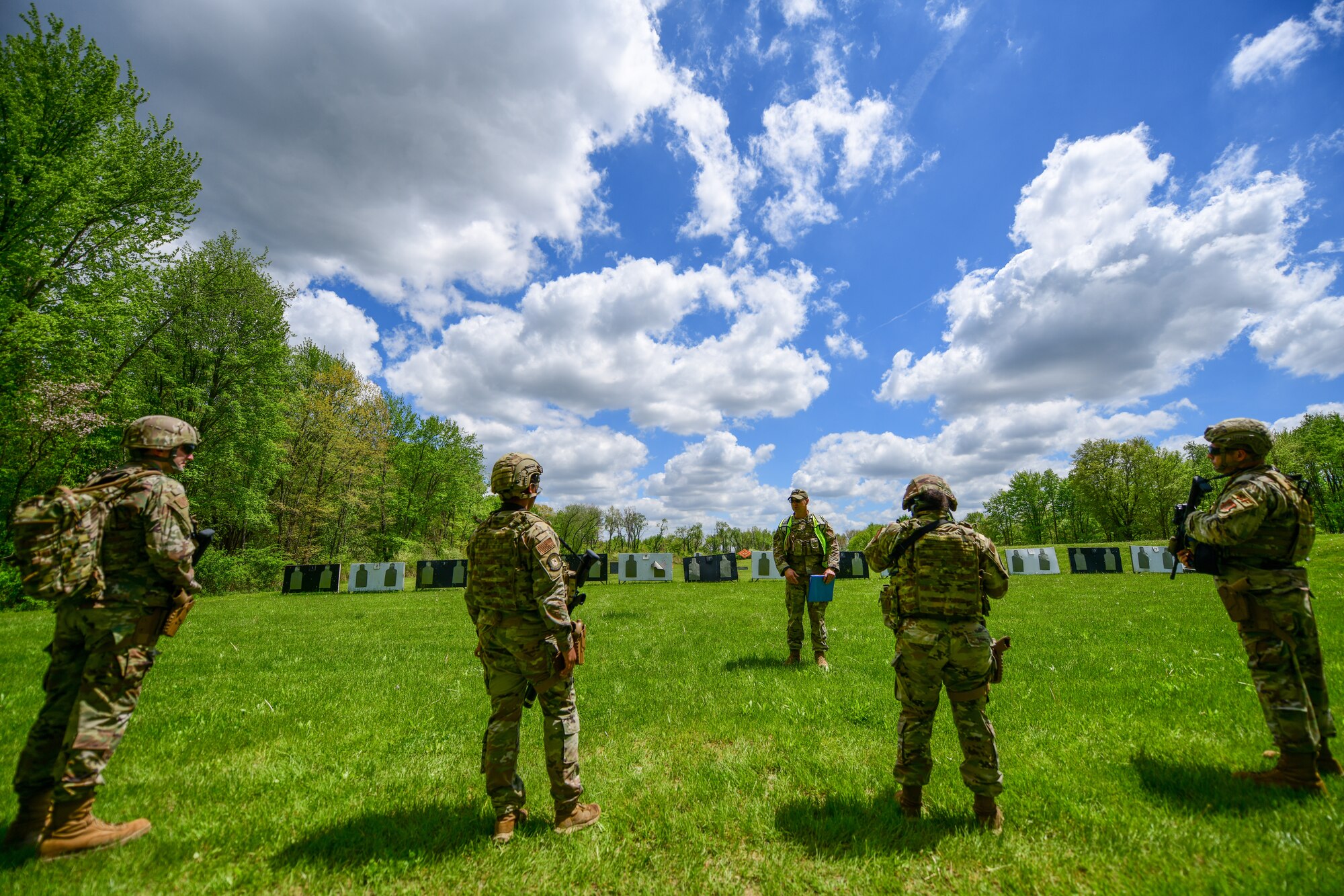 Members of the 403rd Security Forces Squadron from Keesler Air Force Base, Mississippi, completed the Integrated Defense Leadership Course at Youngstown Air Reserve Station, Ohio, in May 2022.