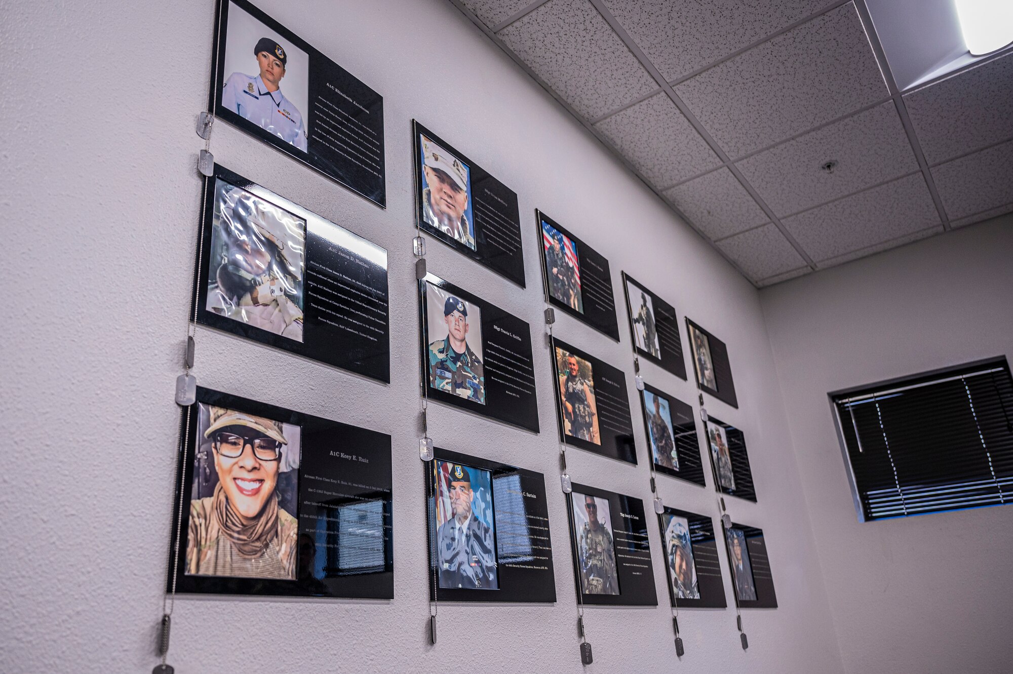 A photo of a memorial wall.