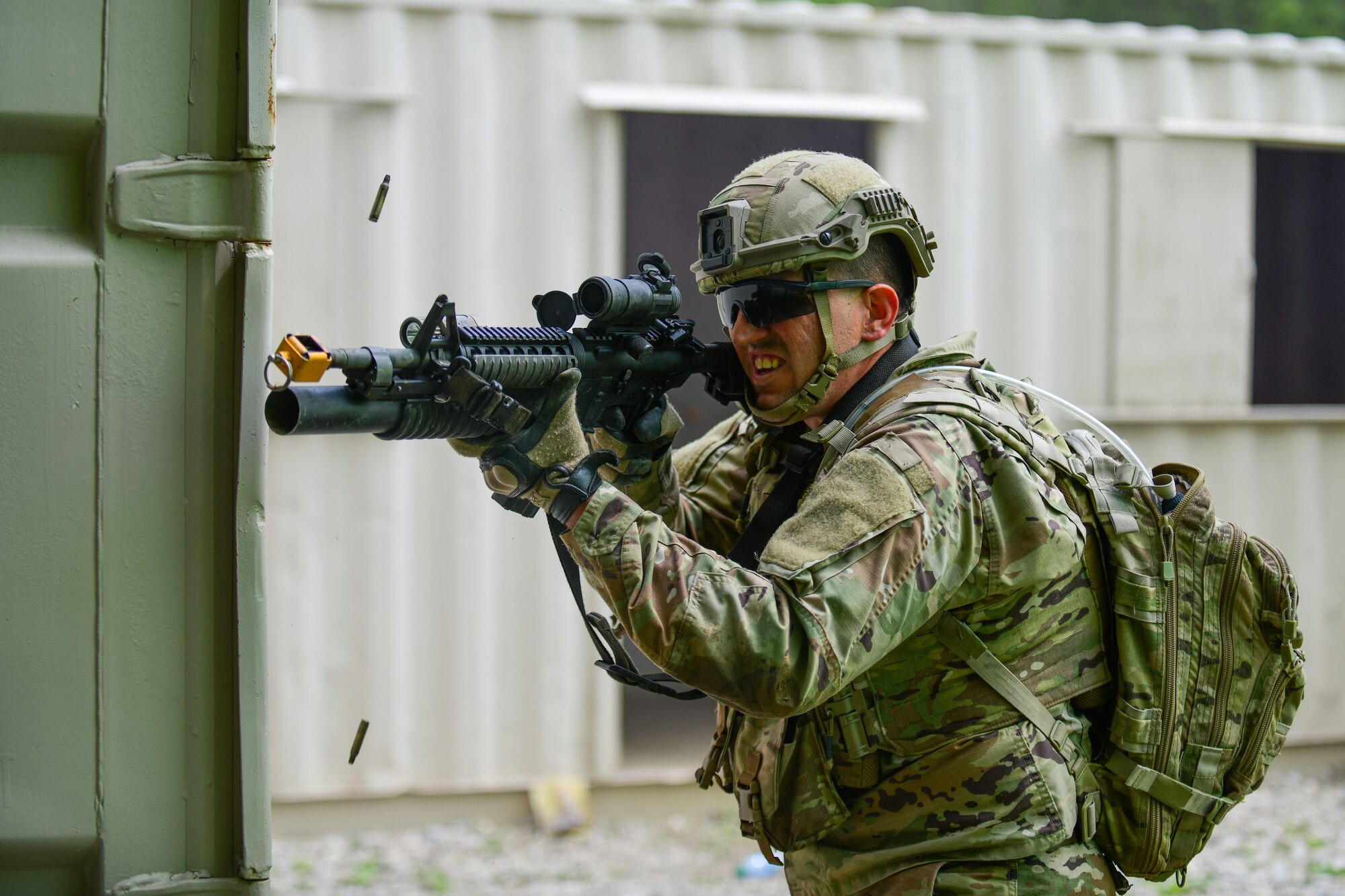 Members of the 403rd Security Forces Squadron from Keesler Air Force Base, Mississippi, completed the Integrated Defense Leadership Course at Youngstown Air Reserve Station, Ohio, in May 2022.