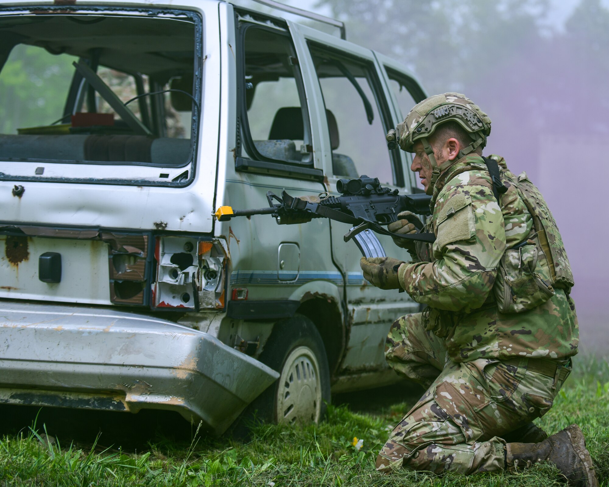 Members of the 403rd Security Forces Squadron from Keesler Air Force Base, Mississippi, completed the Integrated Defense Leadership Course at Youngstown Air Reserve Station, Ohio, in May 2022.