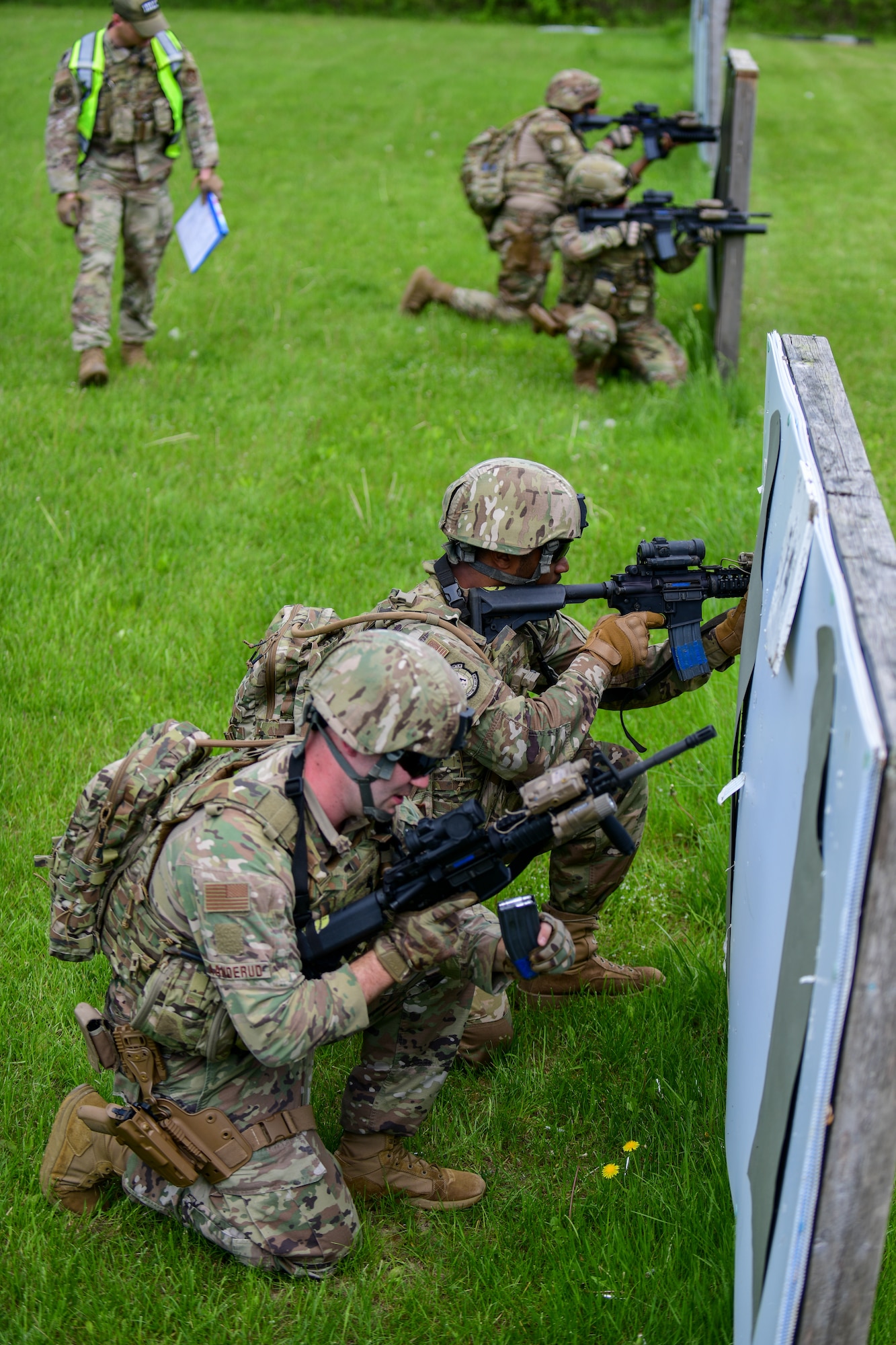 Members of the 403rd Security Forces Squadron from Keesler Air Force Base, Mississippi, completed the Integrated Defense Leadership Course at Youngstown Air Reserve Station, Ohio, in May 2022.