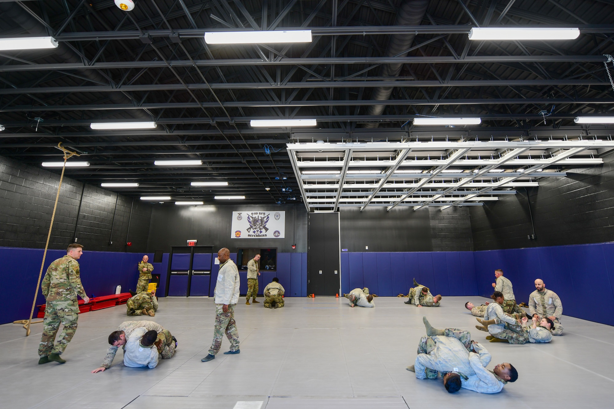 Members of the 403rd Security Forces Squadron from Keesler Air Force Base, Mississippi, completed the Integrated Defense Leadership Course at Youngstown Air Reserve Station, Ohio, in May 2022.