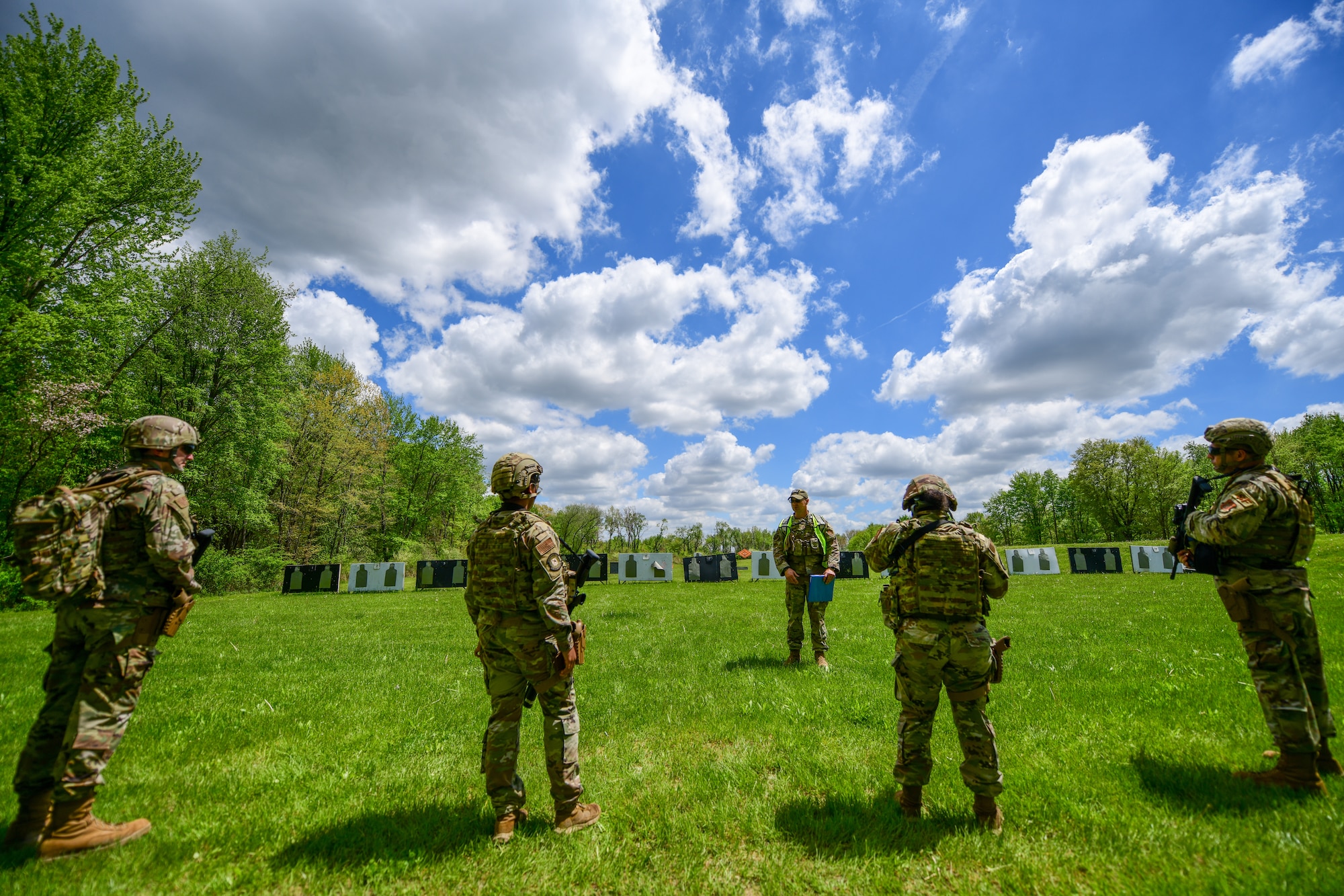 Members of the 403rd Security Forces Squadron from Keesler Air Force Base, Mississippi, completed the Integrated Defense Leadership Course at Youngstown Air Reserve Station, Ohio, in May 2022.