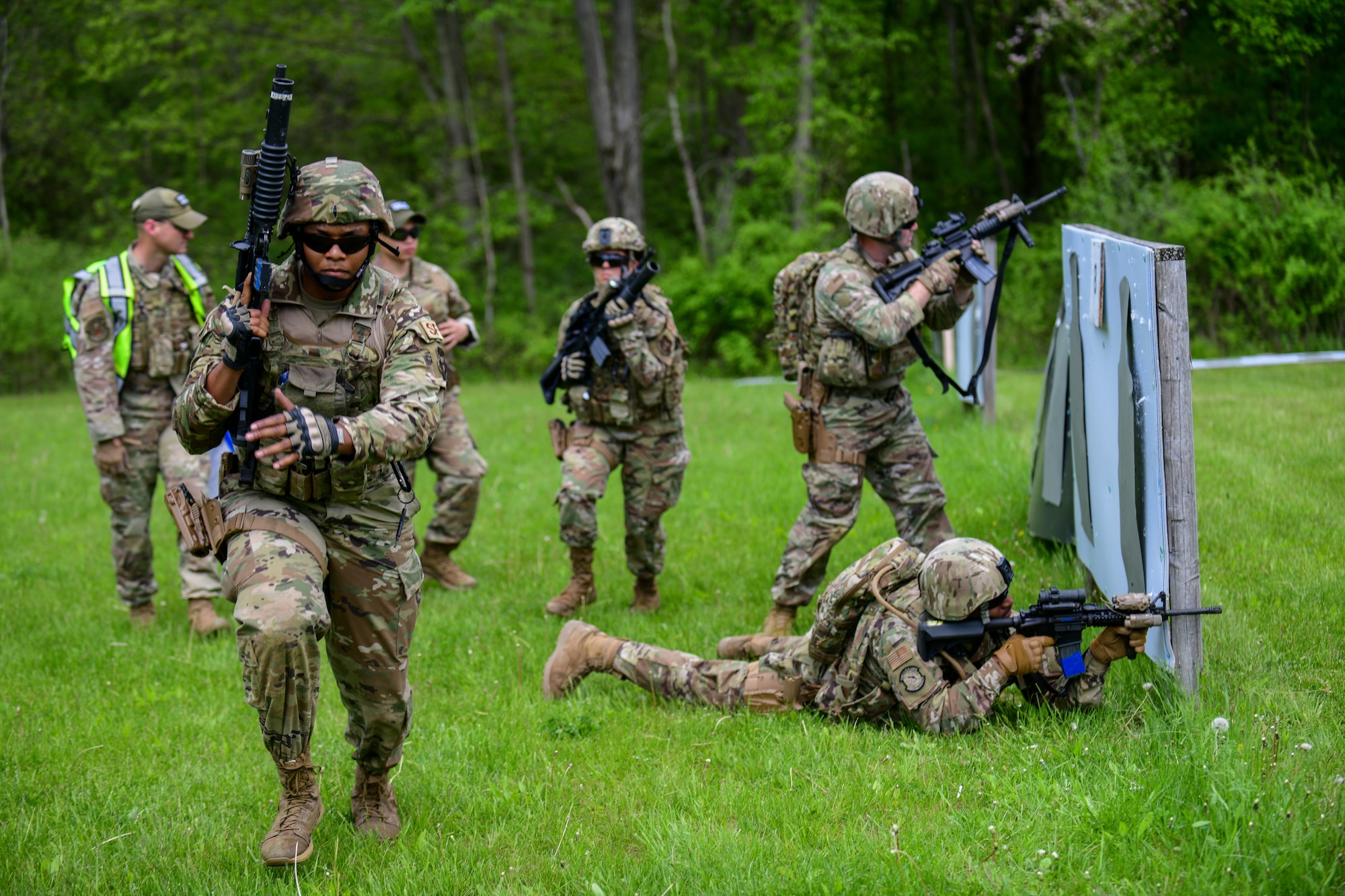 Members of the 403rd Security Forces Squadron from Keesler Air Force Base, Mississippi, completed the Integrated Defense Leadership Course at Youngstown Air Reserve Station, Ohio, in May 2022.
