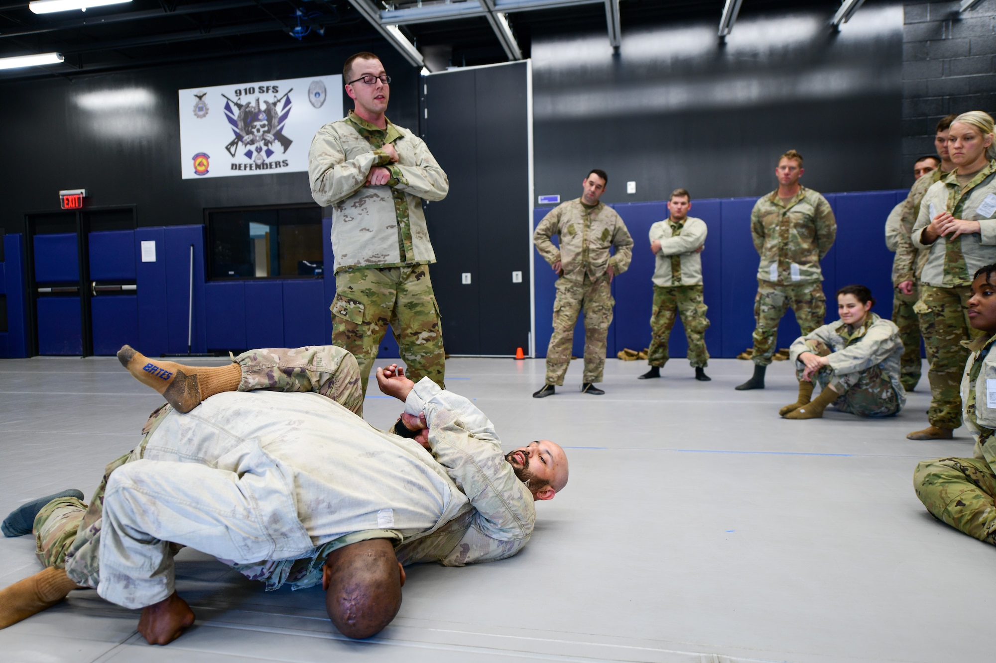 Members of the 403rd Security Forces Squadron from Keesler Air Force Base, Mississippi, completed the Integrated Defense Leadership Course at Youngstown Air Reserve Station, Ohio, in May 2022.