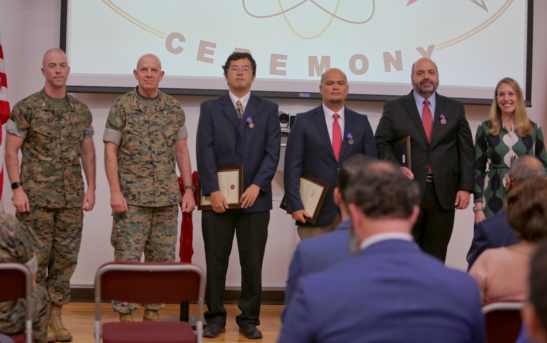 Officials at Marine Corps Logistics Base Albany celebrated a milestone more than a decade in the making on May 24 when they publicly announced that the installation recently became the first in the Department of Defense to accomplish Net Zero for energy. Among those at the ceremony to mark the achievement was Marine Corps Commandant Gen. David Berger, Assistant Secretary of the Navy for Energy, Installations and Environment Meredith Berger and MCLB Albany Commanding Officer Col. Michael Fitzgerald. The event also included employee recognition, a press conference, a tour of the base's energy facilities and an announcement of the Department of the Navy's Climate Action 2030. (U.S. Marine Corps photo by Jennifer Parks)