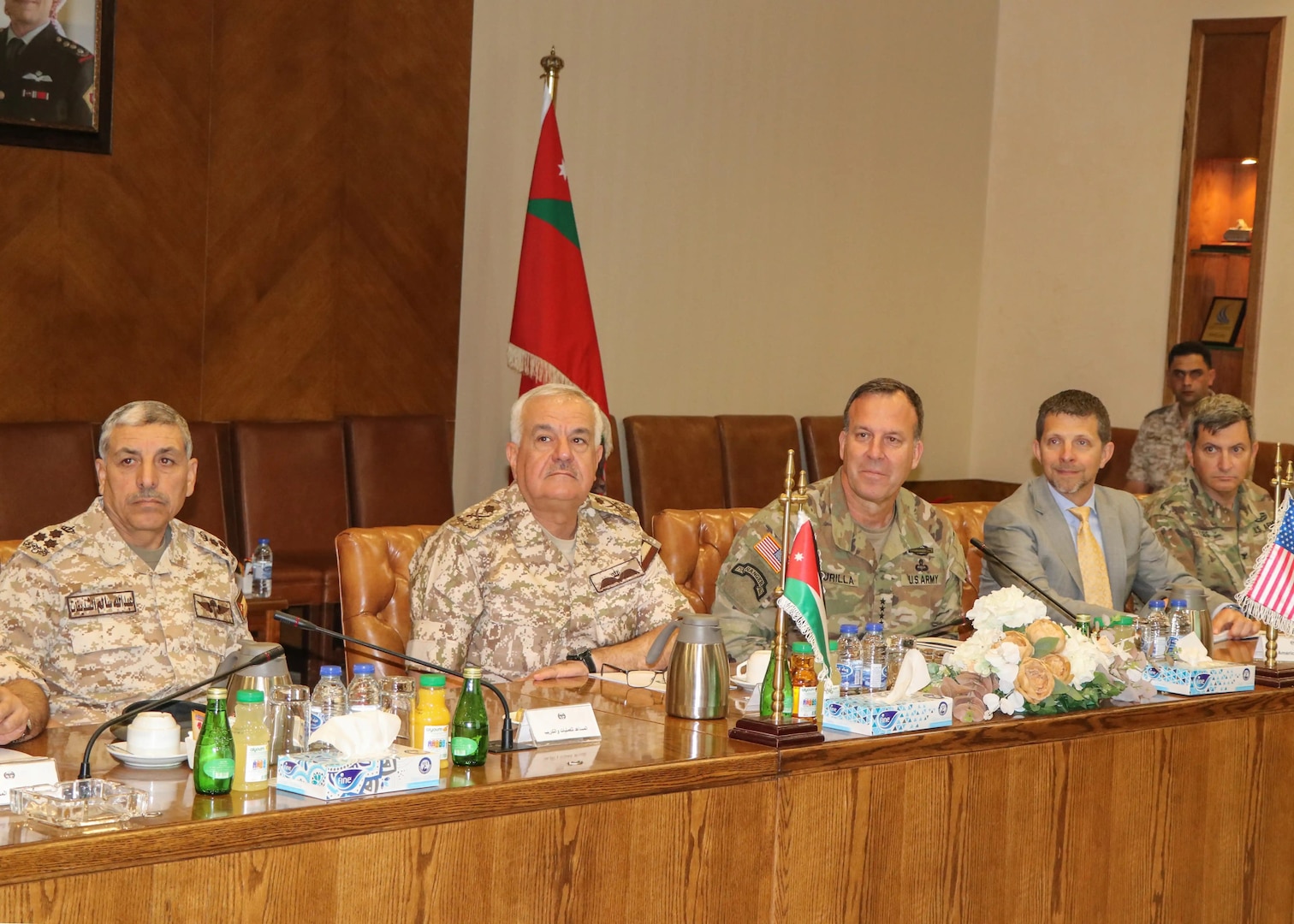 U.S. Central Command commander Gen. Erik Kurilla met with Jordan Armed Forces Chairman of the Joint Chiefs of Staff Maj. Gen. Youssef Ahmed Al-Hanaiti in Amman, May 19.
The leaders discussed continued cooperation between U.S. and Jordan, joint military operations, modernization of shared technologies and integration during field operations.
During the meeting, Kurilla made clear his intentions to strengthen the relationship between the two militaries, and his desire for innovation in regional defense.