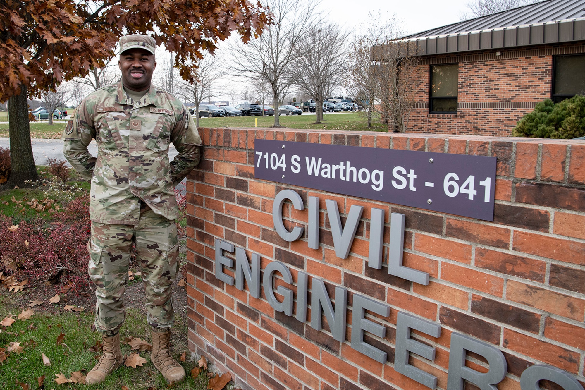 Senior Airman Gentle Onuora is a pest management specialist for the 434th Civil Engineer Squadron at Grissom Air Reserve Base, Indiana. Born in Nigeria, Onuora moved to the United States in 2015. On October 13, 2021 he obtained U.S. citizenship through his military service. (U.S. Air Force photo by Master Sgt. Rachel Barton)