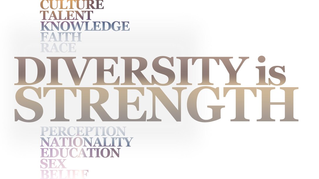 Graphic that reads: Diversity is Strength
