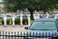 The Navy Region Mid-Atlantic (NRMA) Honor Guard provided a 21-gun salute during Norfolk Naval Shipyard's annual Memorial Day Fall-In for Colors May 25 to honor the fallen.