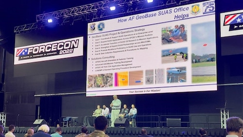Group presenting on stage