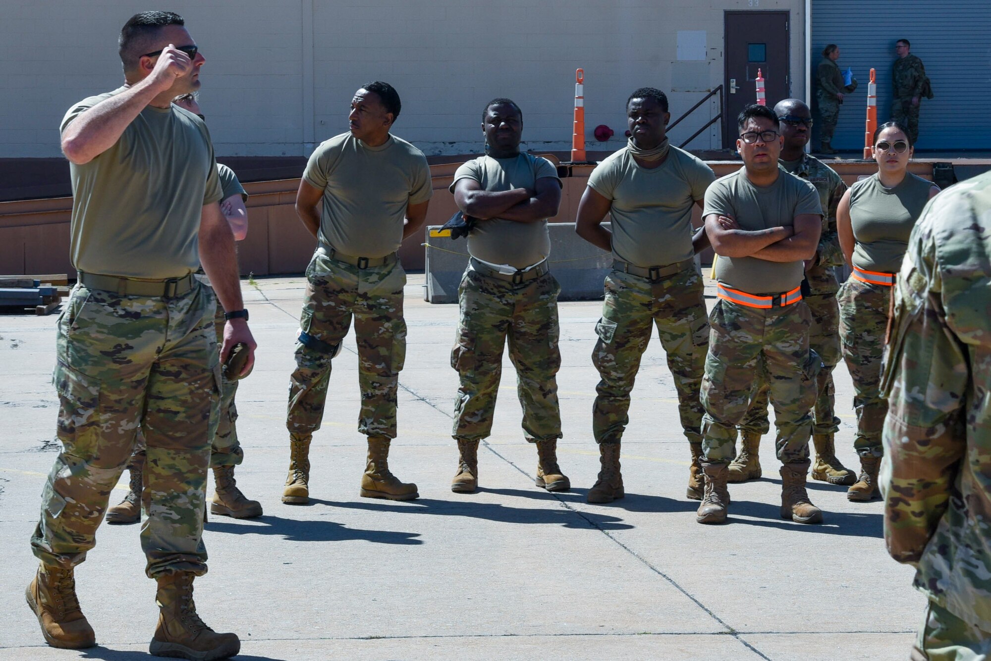 Airmen working