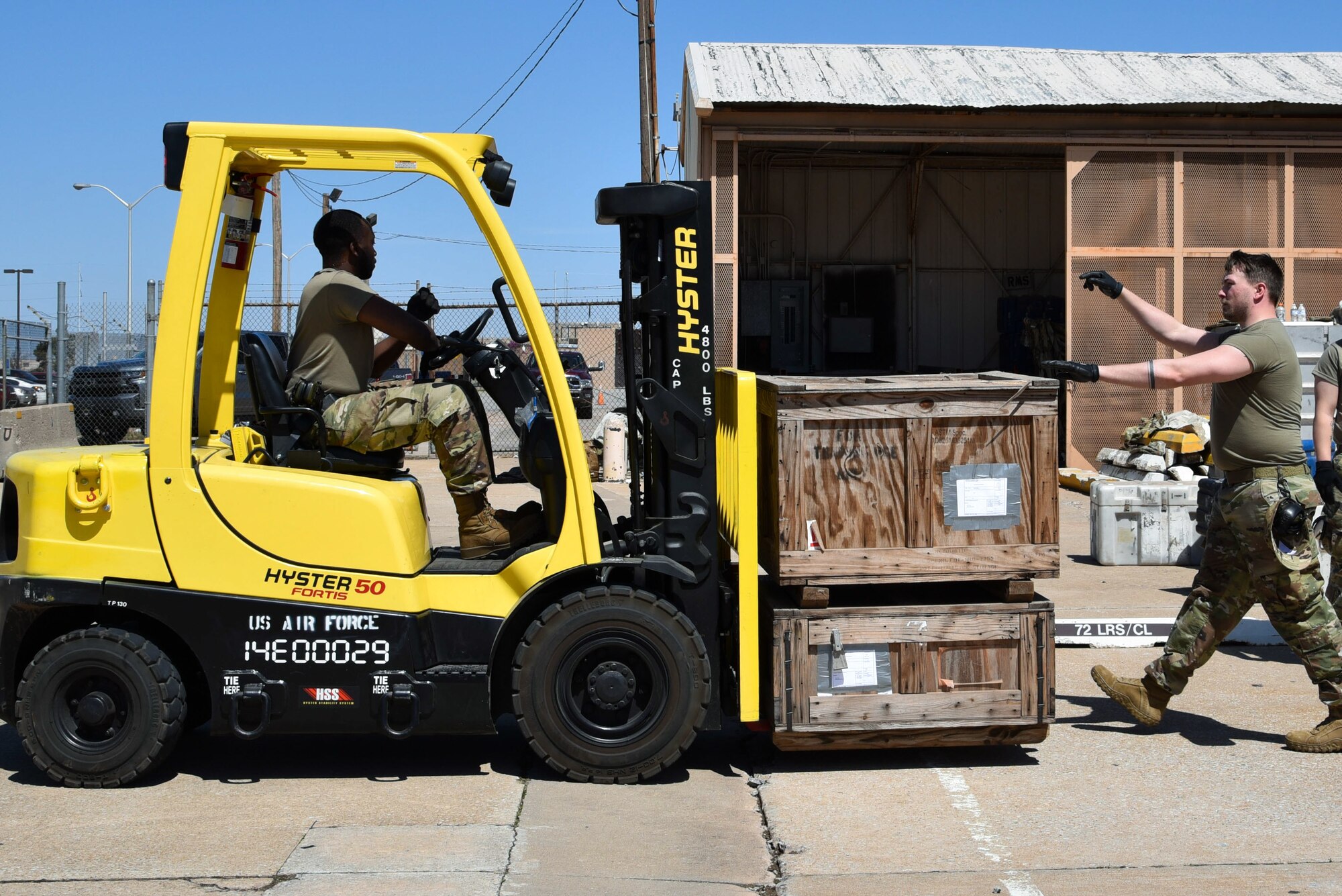 Airmen working