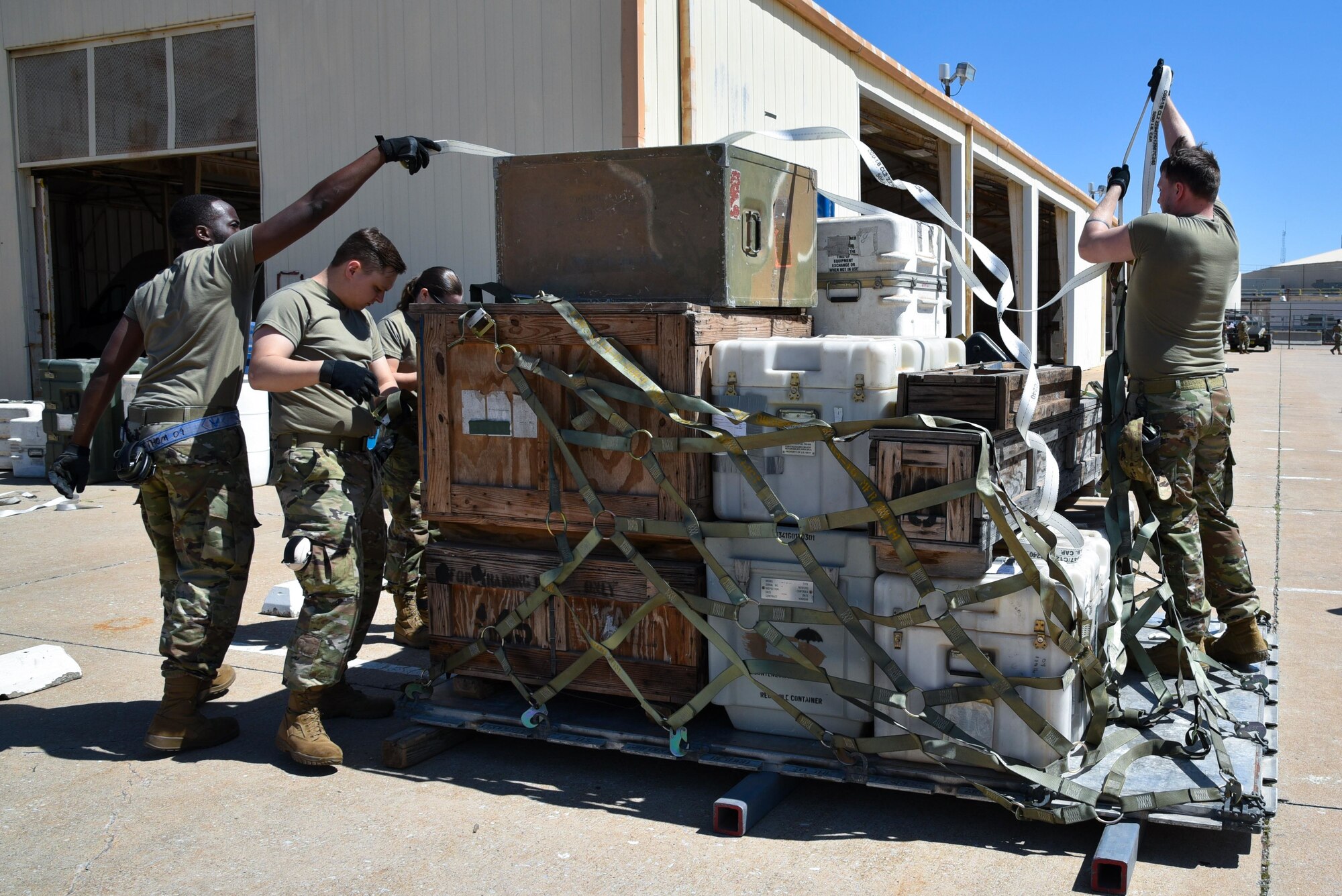 Airmen working