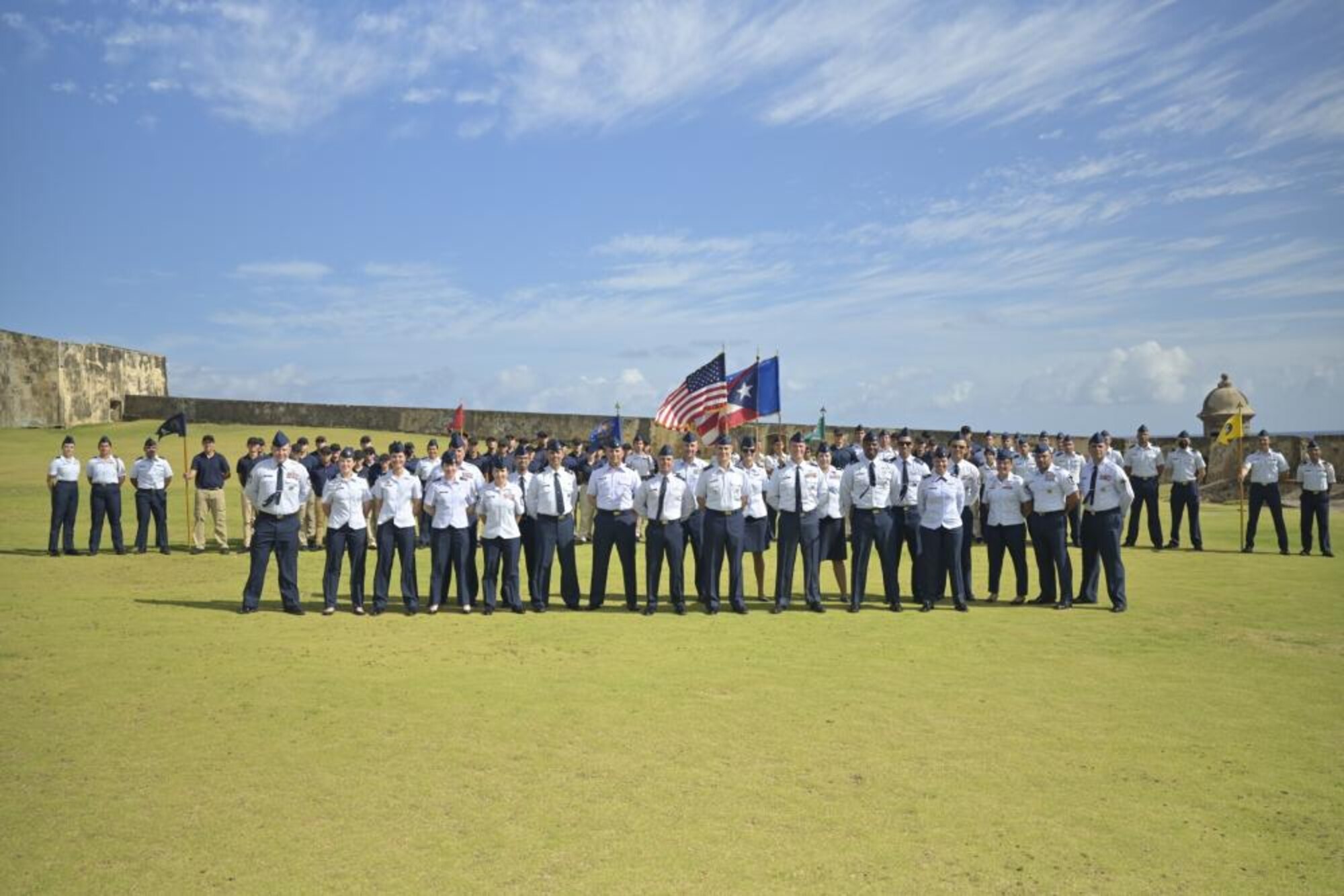 Members of Air Force Recruiting Service Detachment 1, 330th Recruiting Squadron, 342nd RCS and 333rd RCS pose for a picture.