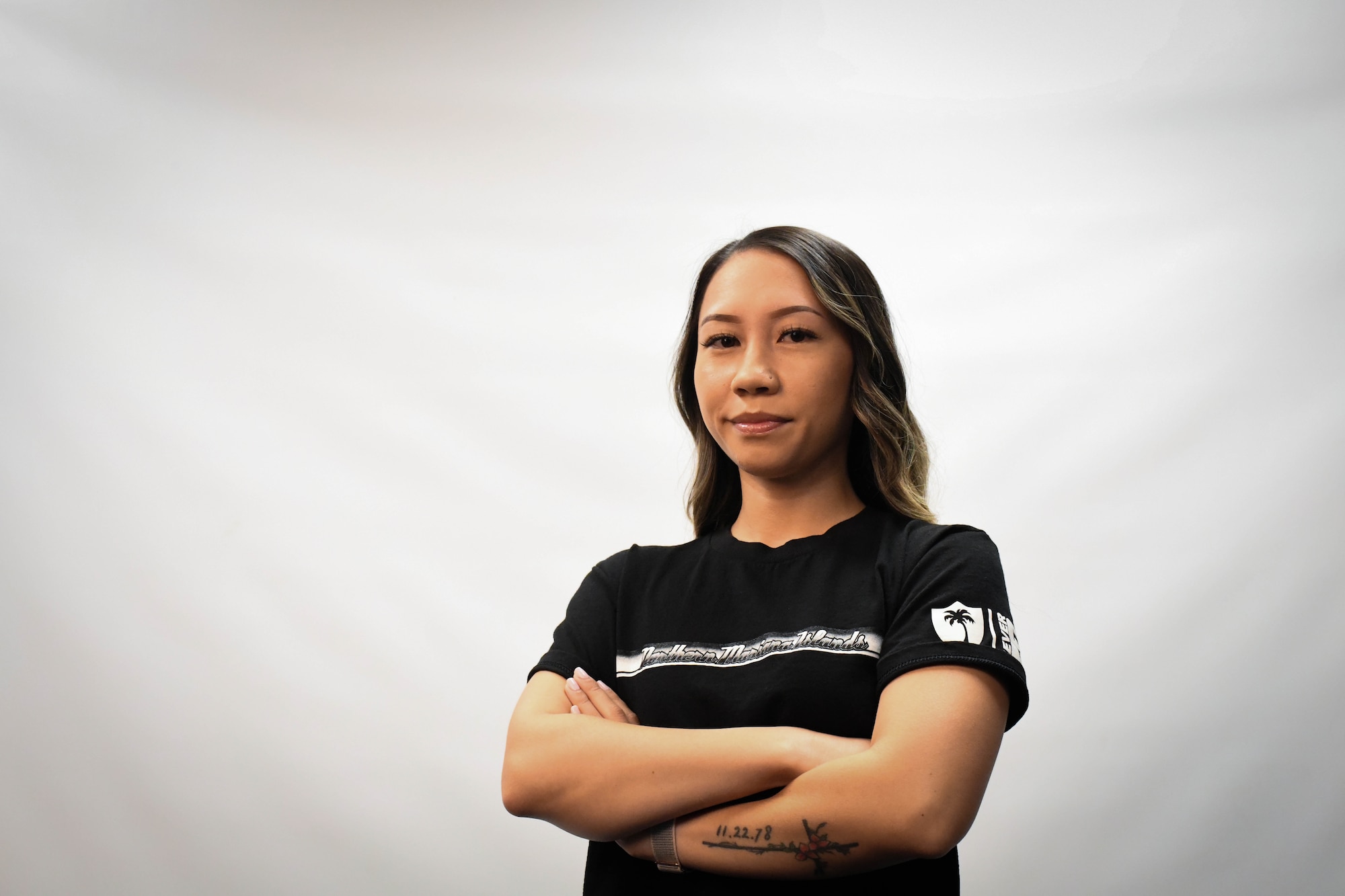 U.S. Air Force Staff Sgt. Margaret Celis, 97th Medical Group pharmacy technician, poses for a photo at Altus Air Force Base, Oklahoma, May 25, 2022. Celis is a Saipan native and had lived on the island for a total of 12 years before joining the Air Force. (U.S. Air Force photo by Senior Airman Kayla Christenson)