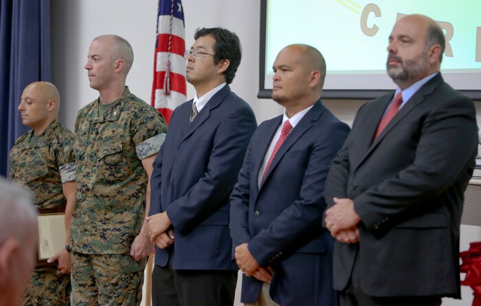 Officials at Marine Corps Logistics Base Albany celebrated a milestone more than a decade in the making on May 24 when they publicly announced that the installation recently became the first in the Department of Defense to accomplish Net Zero for energy. Among those at the ceremony to mark the achievement was Marine Corps Commandant Gen. David Berger, Assistant Secretary of the Navy for Energy, Installations and Environment Meredith Berger and MCLB Albany Commanding Officer Col. Michael Fitzgerald. The event also included employee recognition, a press conference, a tour of the base's energy facilities and an announcement of the Department of the Navy's Climate Action 2030. (U.S. Marine Corps photo by Jennifer Parks)