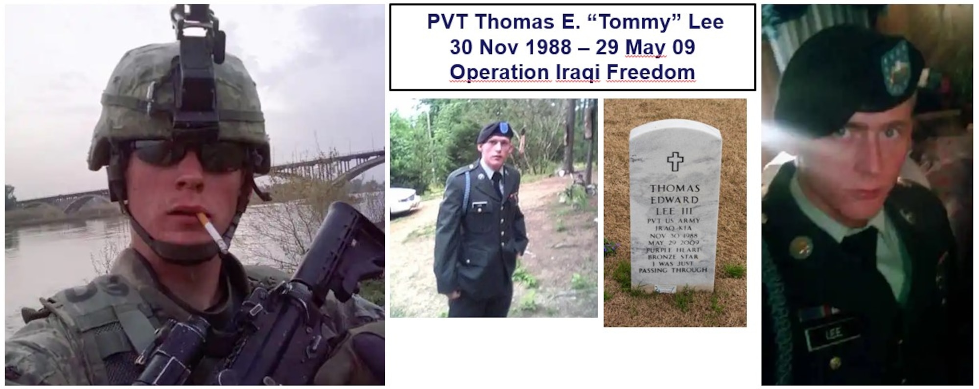 Photo collage of Pvt. Thomas Lee. (Courtesy Graphic)
