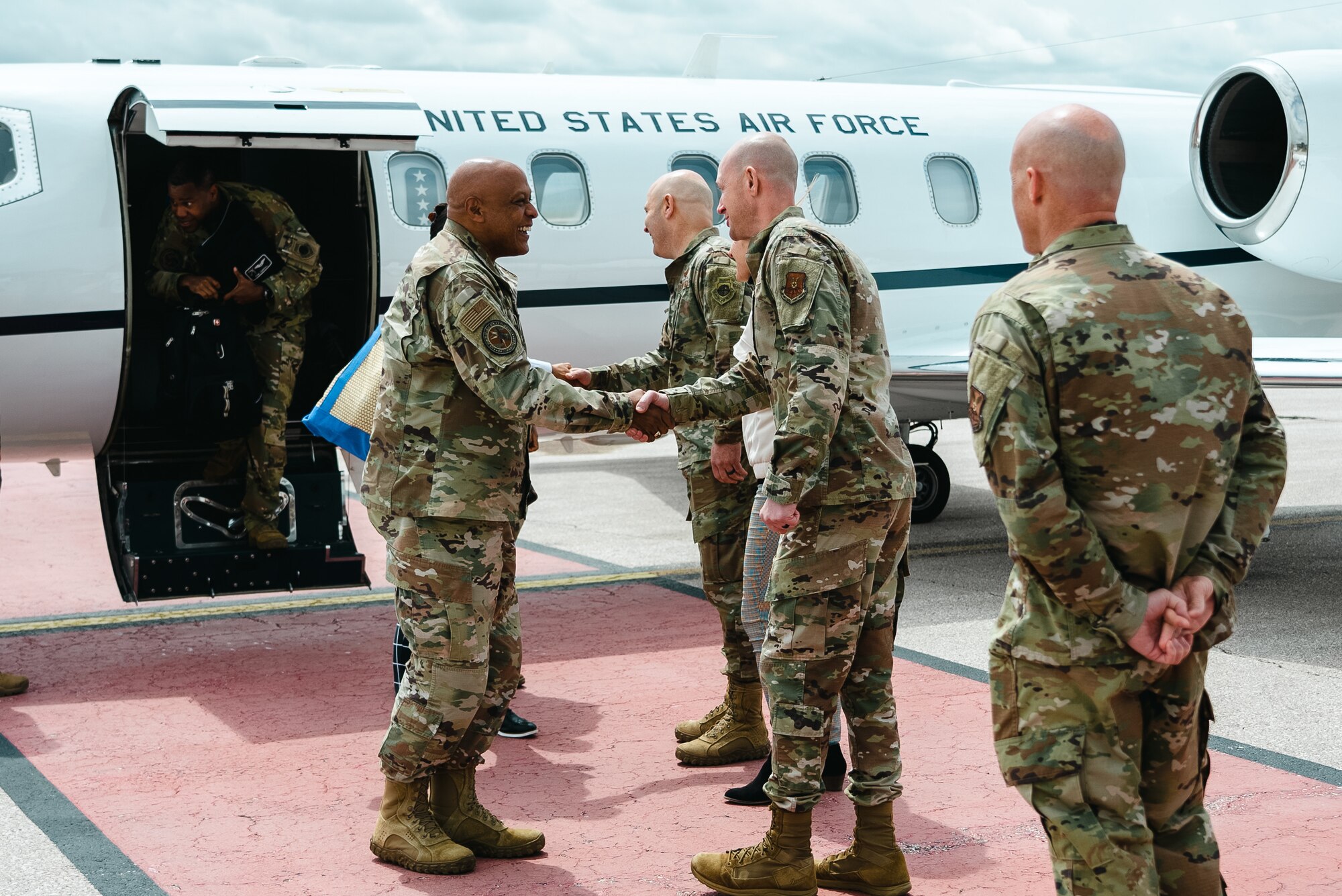 Gen. Anthony Cotton, Air Force Global Strike Command commander, visits the Additive Manufacturing and Cold Spray units at Ellsworth Air Force Base, S.D., May 24, 2022.