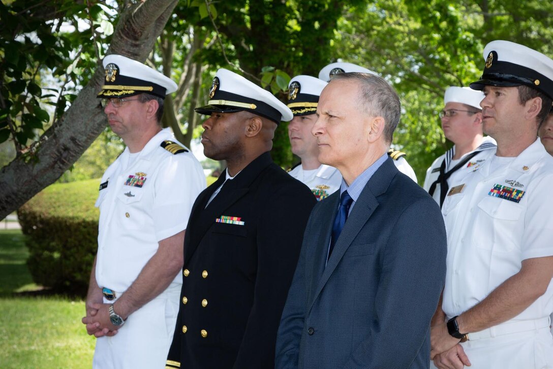 NAVSTA chaplain brings message of remembering America’s past, improving future to Division Newport Memorial Day ceremony
