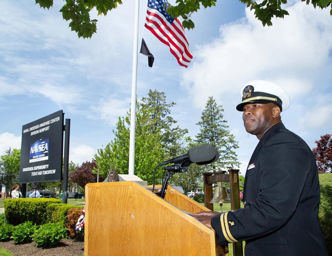 NAVSTA chaplain brings message of remembering America’s past, improving future to Division Newport Memorial Day ceremony
