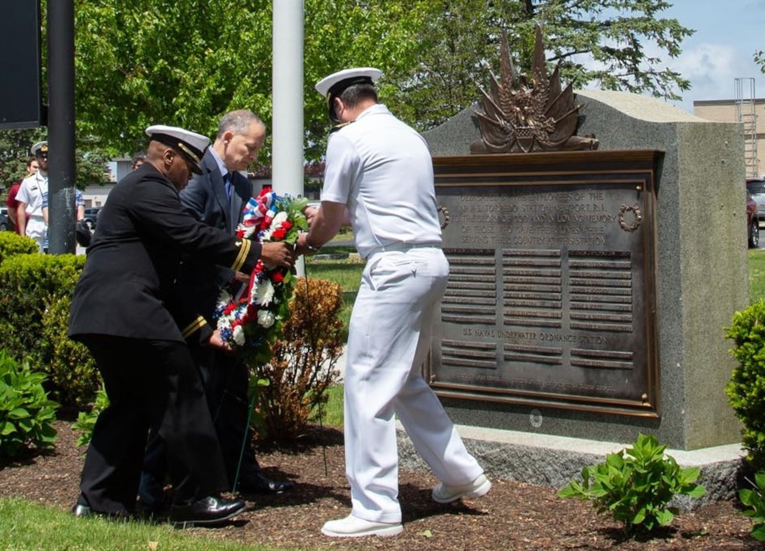 NAVSTA chaplain brings message of remembering America’s past, improving future to Division Newport Memorial Day ceremony