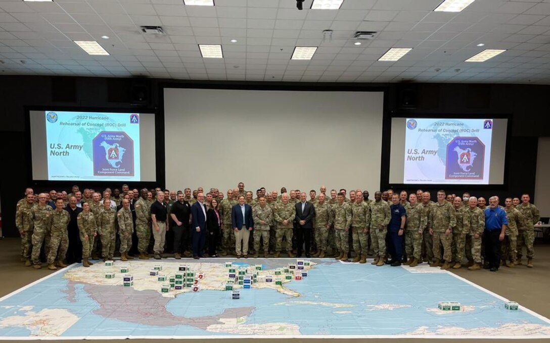 1st Mission Support Command joins other federal and DOD leaders for a hurricane rehearsal of concept drill hosted by ARNORTH