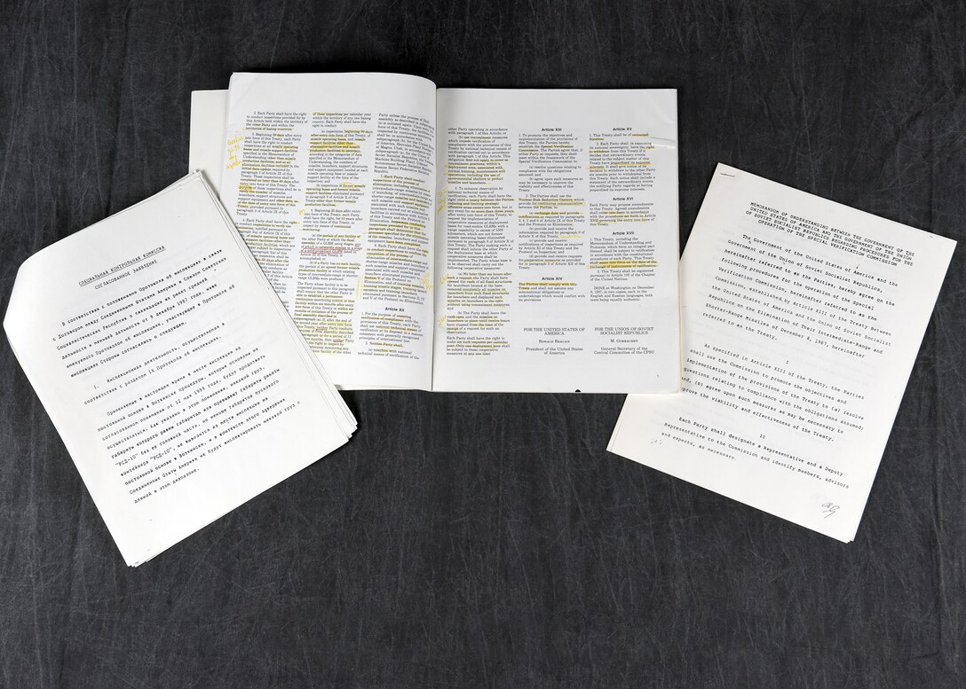 Image of documents laid on a table.