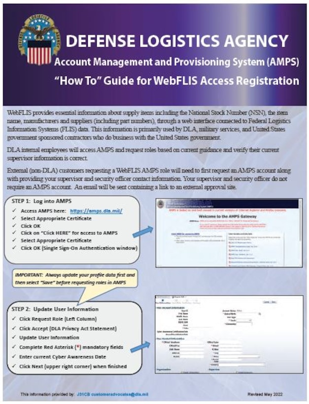 Account Management and Provisioning System (AMPS) “How To” Guide for WebFLIS thumbnail