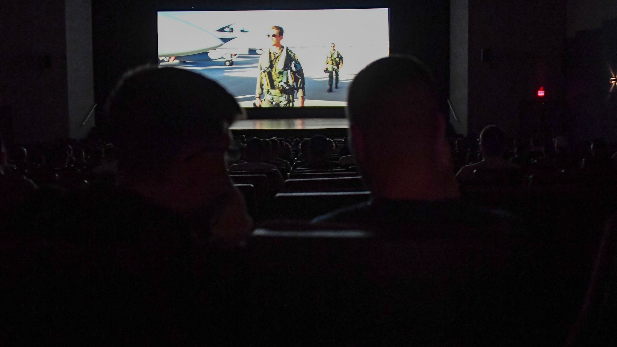 Top Gun: Maverick at base theater