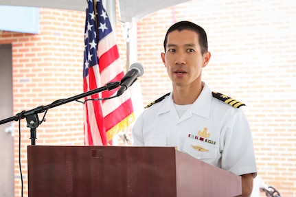 Cmdr. Eric Hui (pictured) relieved Cmdr. Edgar Britt as commanding officer of EXU-1during a change of command ceremony onboard Naval Support Facility Indian Head, May 26