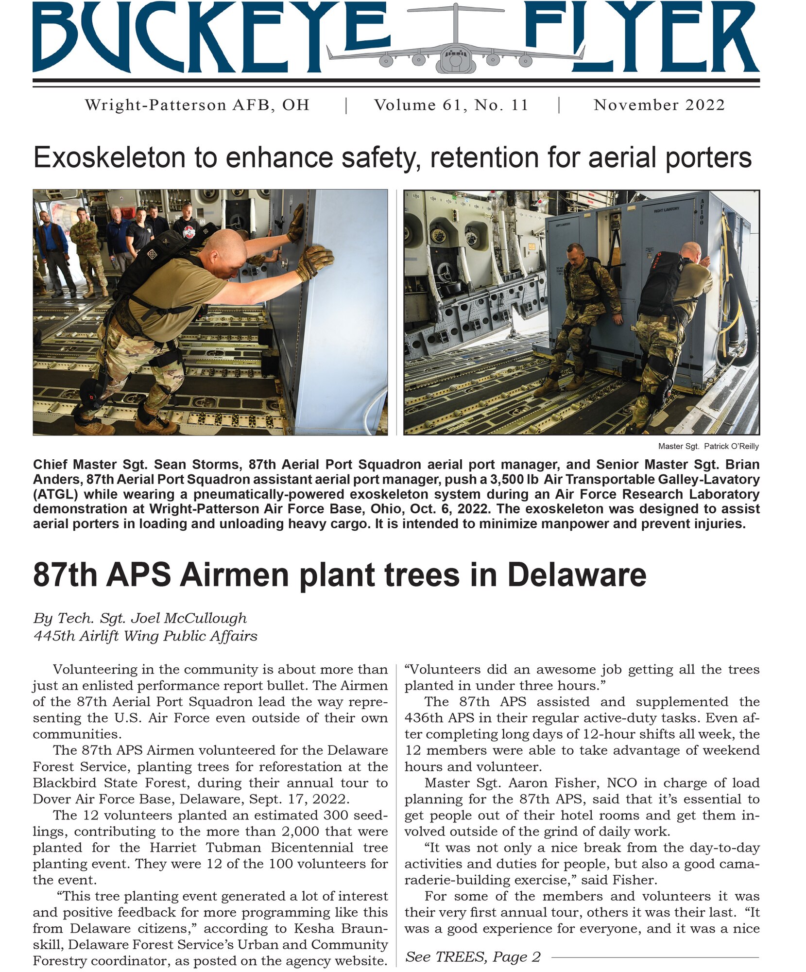 The November 2022 issue of the Buckeye Flyer is now available. The official publication of the 445th Airlift Wing includes eight pages of stories, photos and features pertaining to the 445th Airlift Wing, Air Force Reserve Command and the U.S. Air Force.