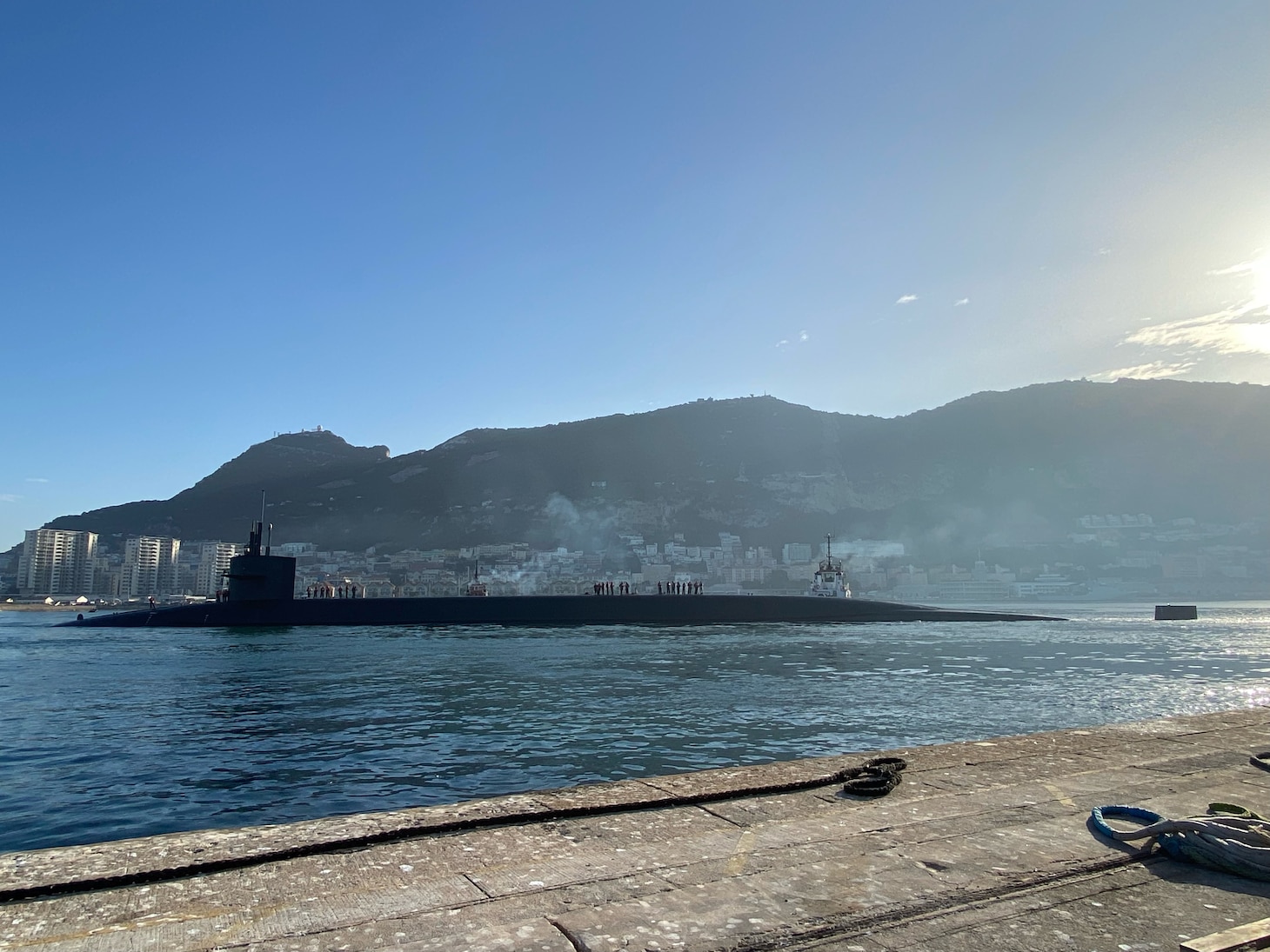 The U.S. Navy Ohio-class ballistic missile submarine USS Rhode Island (SSBN 740) arrived in Gibraltar for a scheduled port visit, Nov. 1, 2022.