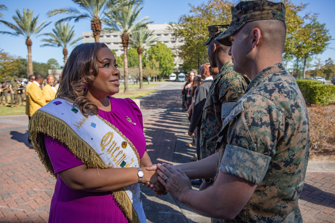 The King And Queen Of Zulu Visit Marines At Marine Corps Support