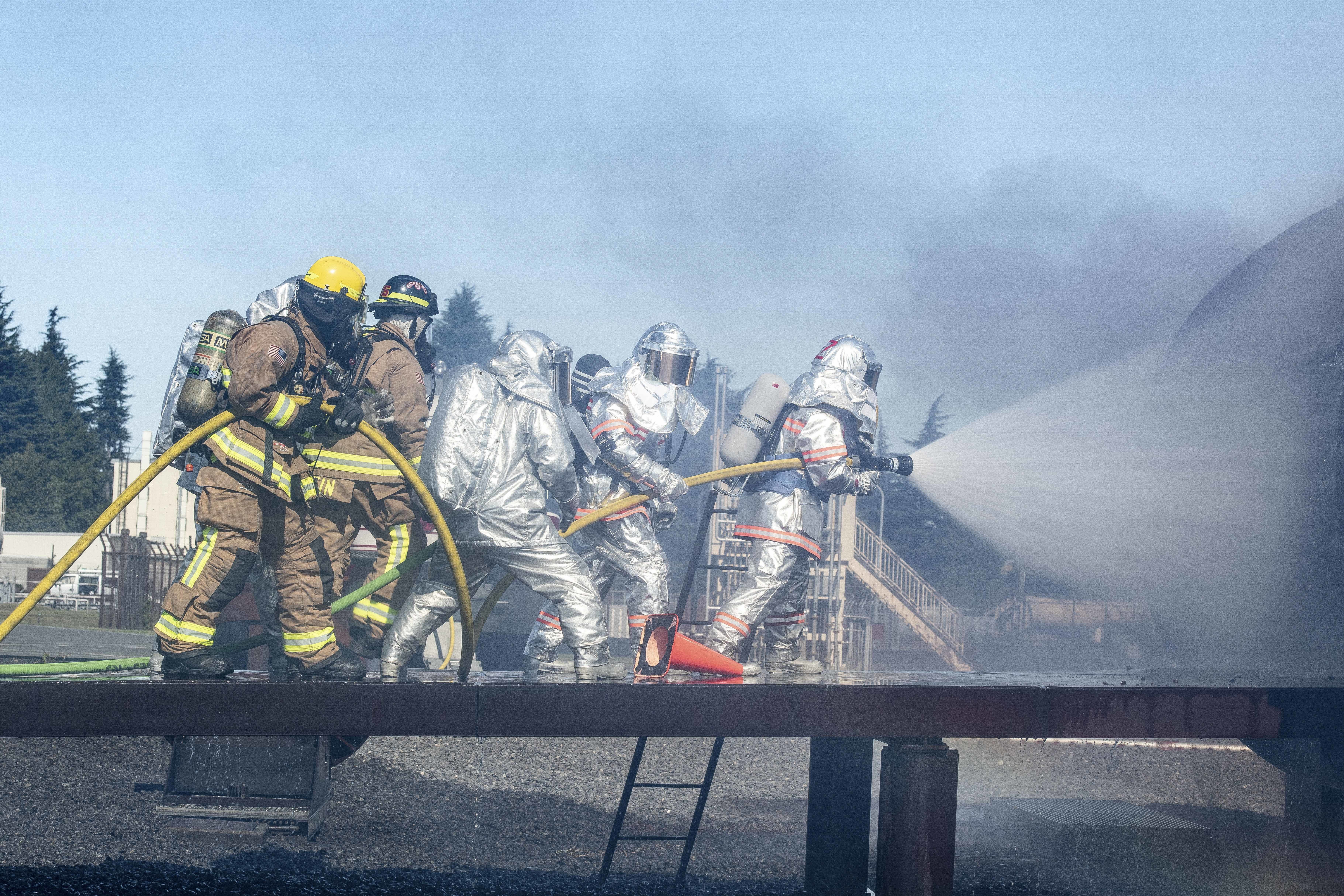 Yokota firefighters conduct bilateral training with JASDF