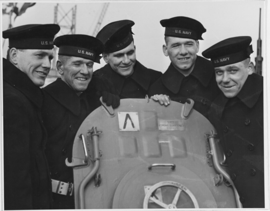 The Five Sullivan Brothers, ca. February 1942. (NH 52362)