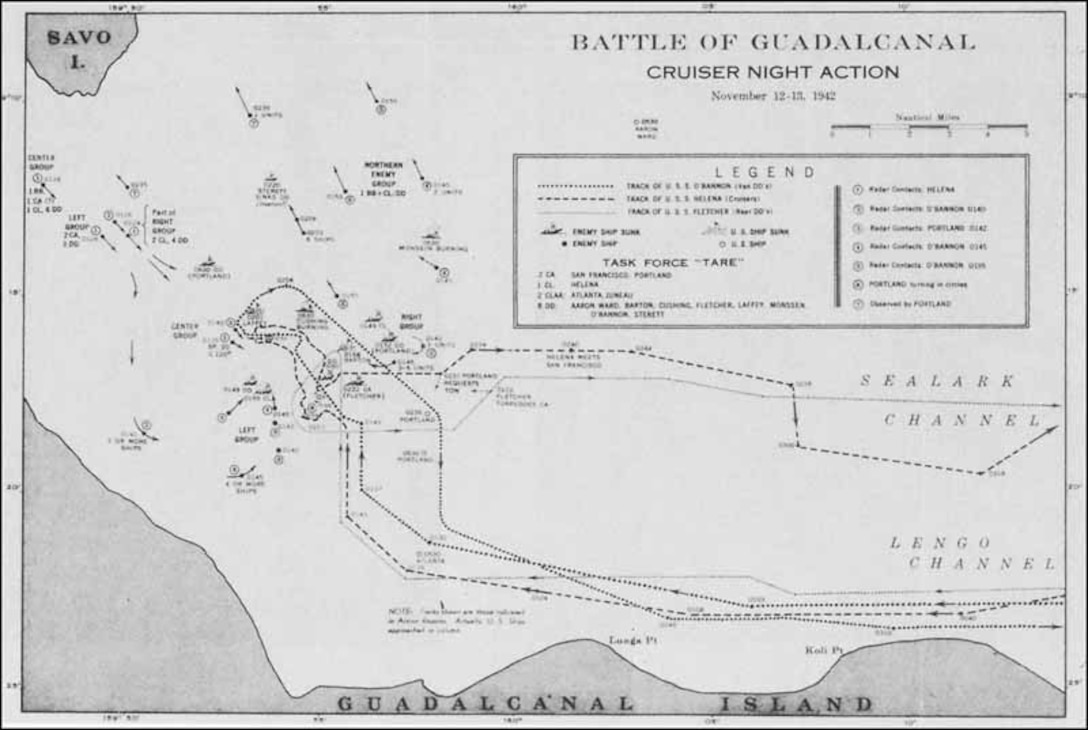 Reprinted from Office of Naval Intelligence, Solomon Islands Campaign: Battle of Guadalcanal, 11-15 November 1942, vol. VI, Combat Narratives (Washington, D.C.: Publications Branch, 1943), 25.