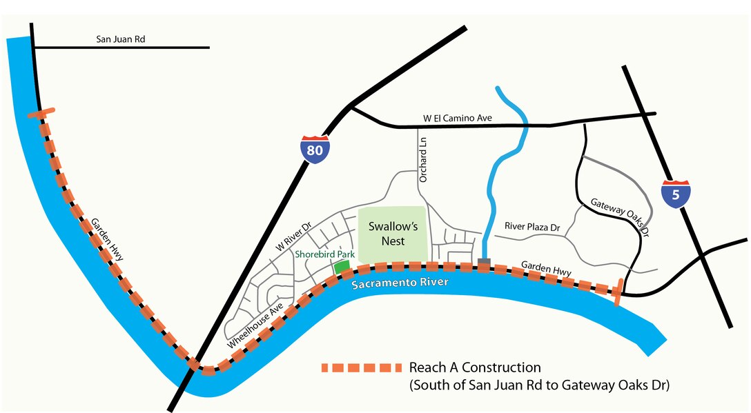 Natomas Basin - Reach A Project Map