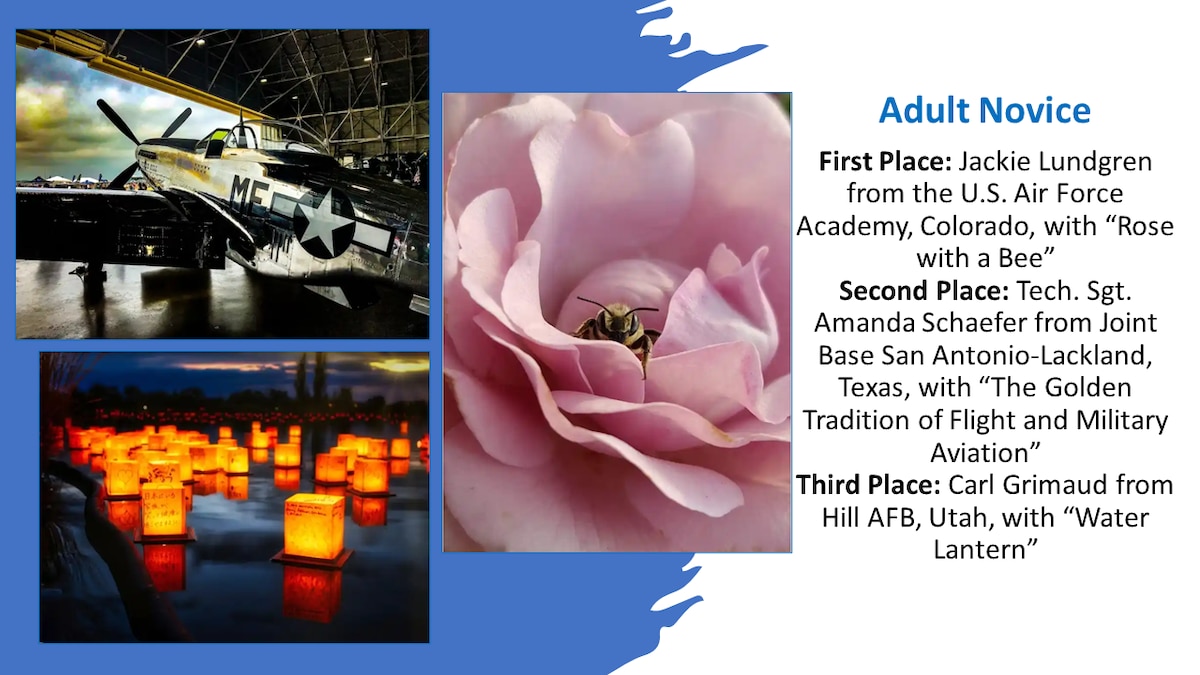 Images of DAF photo contest winners in the adult novice category