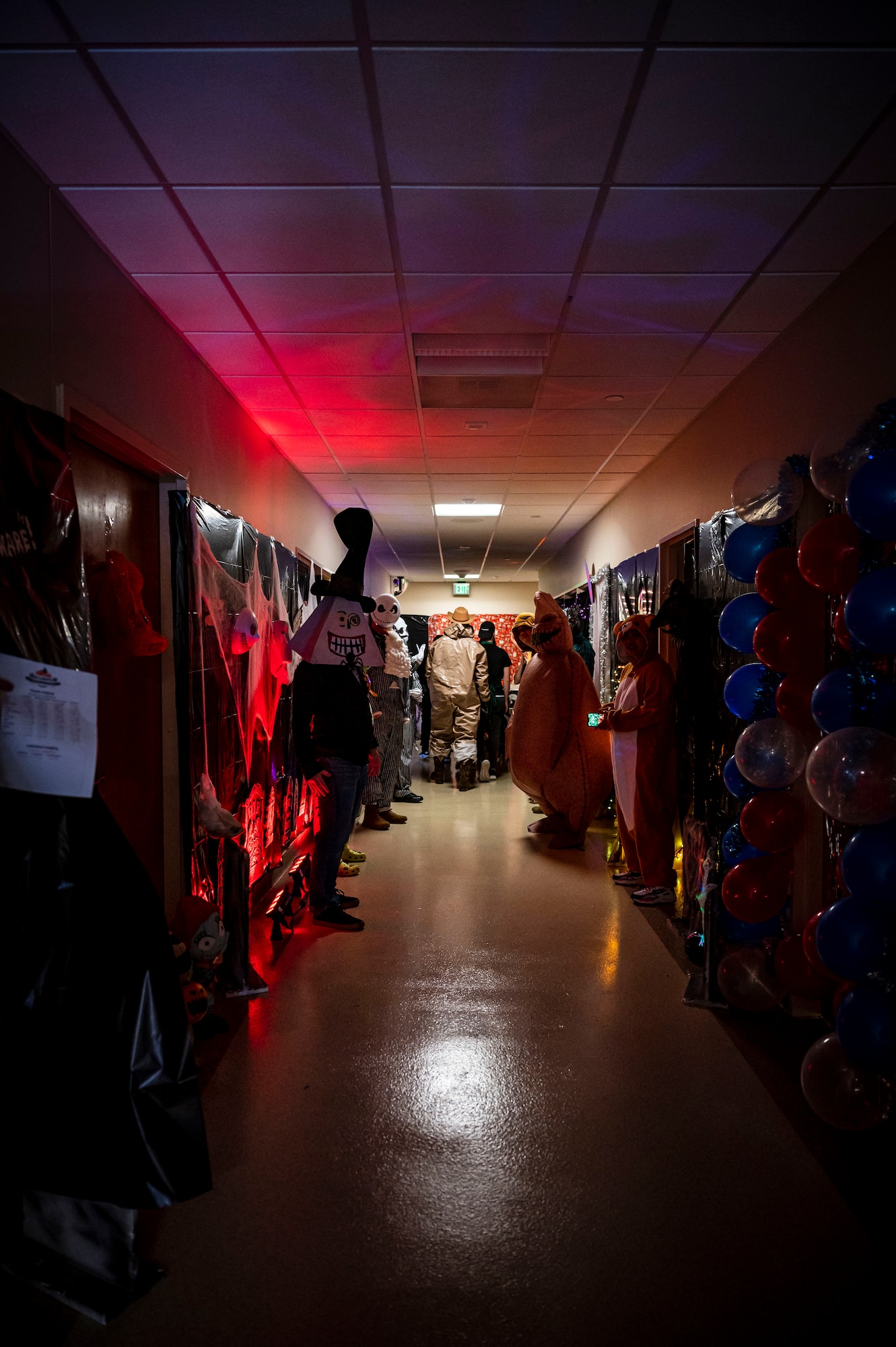 Trail of Terror 5th Medical Group volunteers prepare to hand out candy to participants, at Minot
Air Force Base, Oct. 28, 2022. Members from the 5th MDG dressed in Halloween costumes and
escorted children and their families throughout the medical building, stopping from clinic to
clinic. (U.S. Air Force photo by Senior Airman China M. Shock)