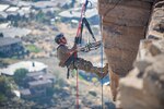 The Idaho National Guard’s 101st Civil Support Team participates in a ropes rescue course taught by Boise firefighters in October 2022. The course, which served as an annual recertification for the CST Guardsmen, entailed two weeklong sessions.