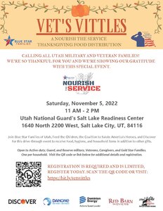 Vet's Vittles
A Nourish the Service Thanksgiving Food Distribution for all active-duty, Guard, and Reserve military, veterans, caregivers, and Gold Star Families.