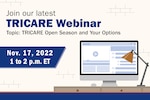 A graphic promoting the Nov. 17 TRICARE Webinar