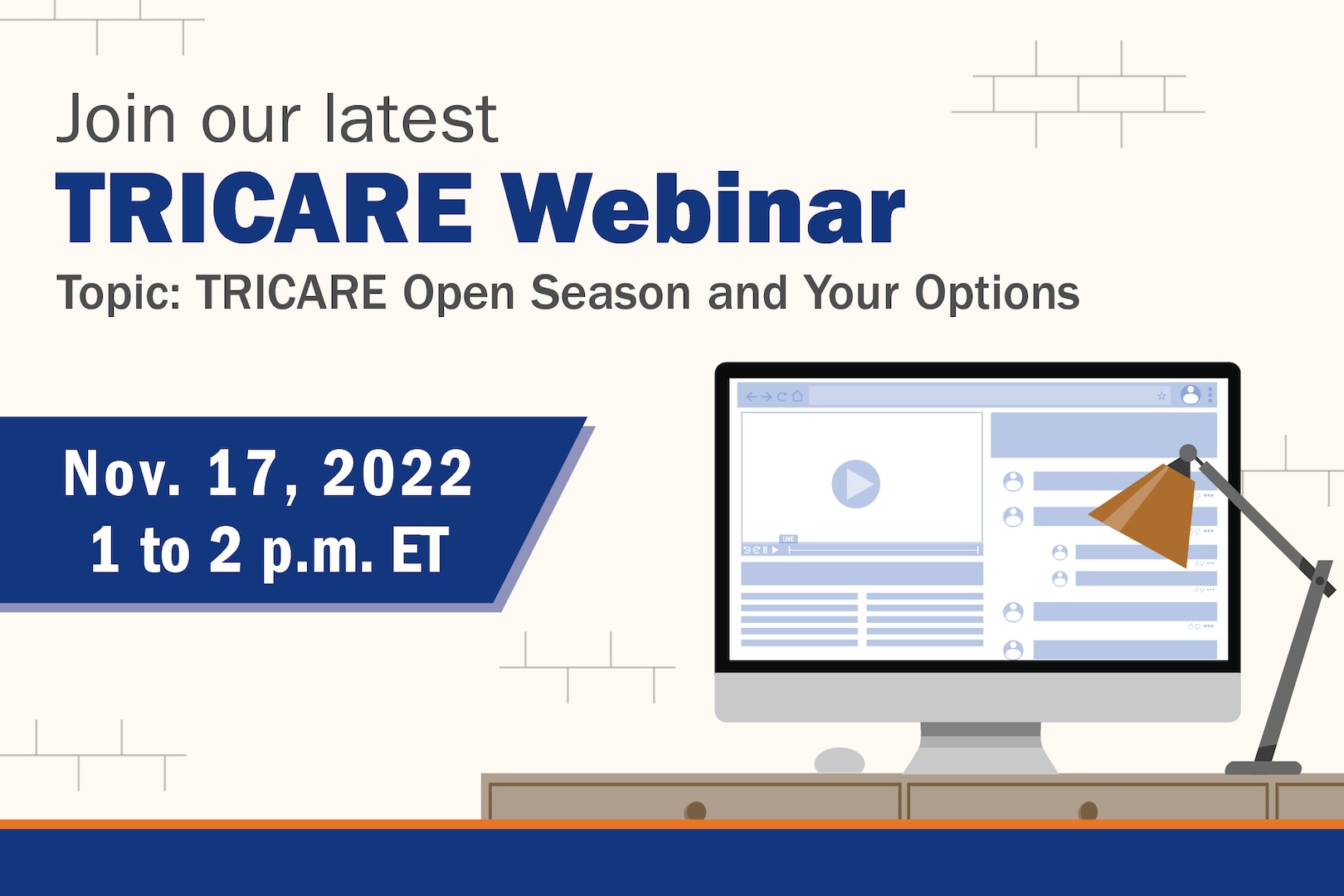 A graphic promoting the Nov. 17 TRICARE Webinar