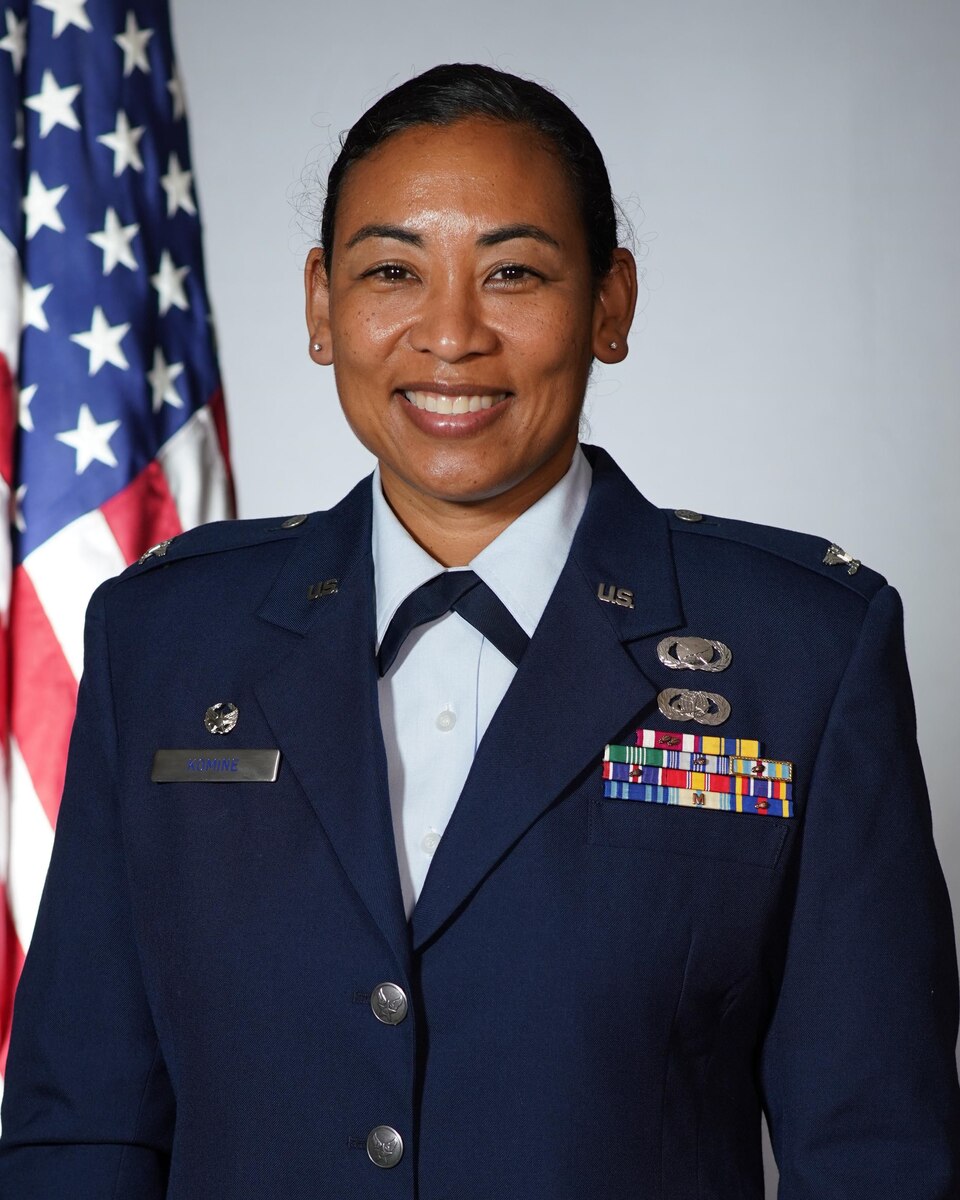 Col. Regina H. Komine is the Vice Commander of the 154th Wing. She assists the commander in the implementation, maintenance, and oversight of all wing programs, providing leadership and mission support to units on four separate islands.