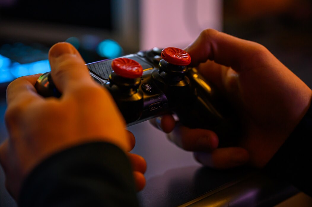 A member of the Eielson Air Force Gaming team participates in a gaming tournament on Eielson Air Force Base, Alaska, Oct. 27, 2022.