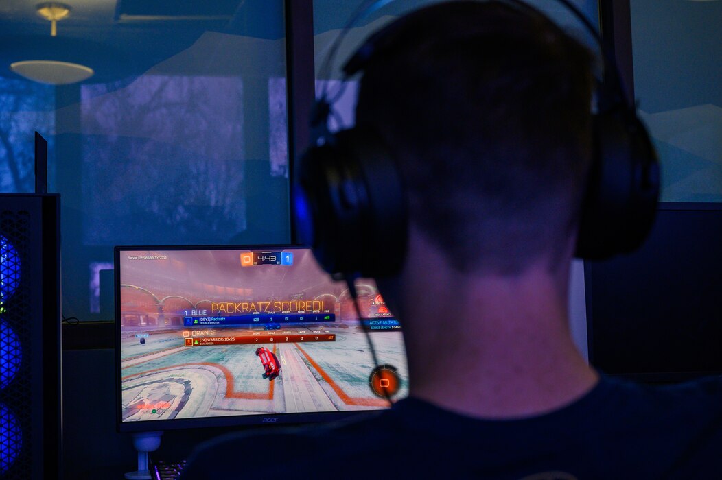 A member of the Eielson Air Force Gaming team participates in a gaming tournament on Eielson Air Force Base, Alaska, Oct. 27, 2022.