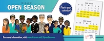 TRICARE Open Season is the annual period when you can enroll in or change your health care coverage for the next year. In 2022, TRICARE Open Season begins Nov. 14 and ends Dec. 13. Any enrollment changes you make will go into effect on Jan. 1, 2023. Open season applies to anyone enrolled in or eligible for a TRICARE Prime option or TRICARE Select.

To learn more, visit: https://tricare.mil/openseason.